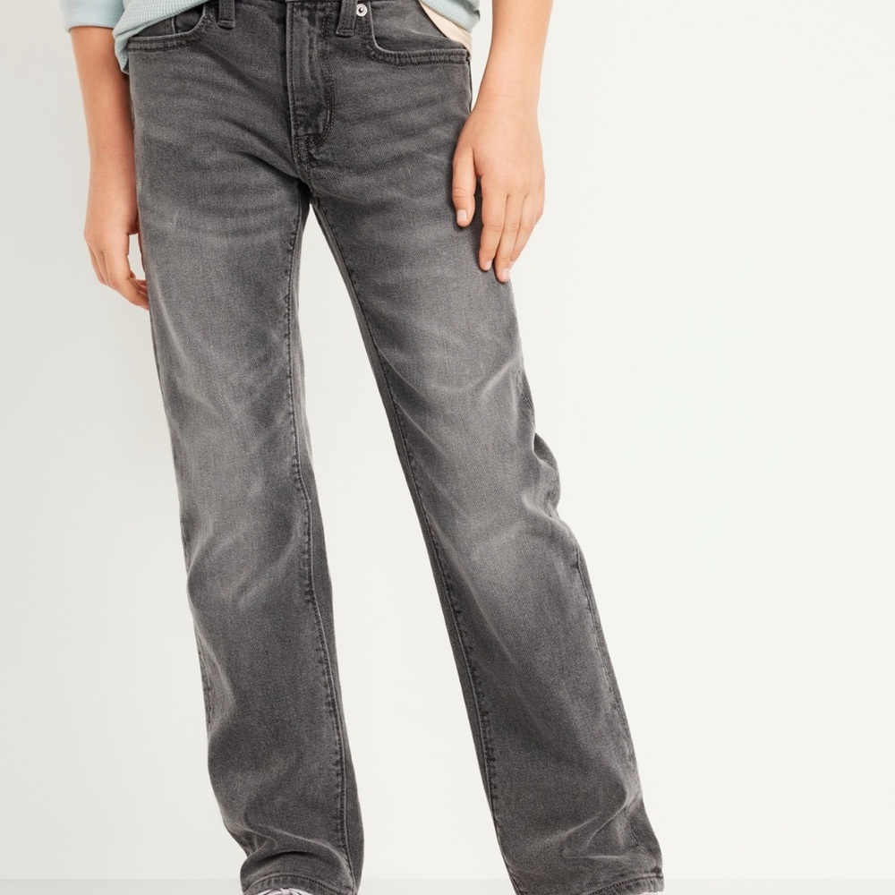 Boys Classic Gray Old Navy Jeans straight leg size 6